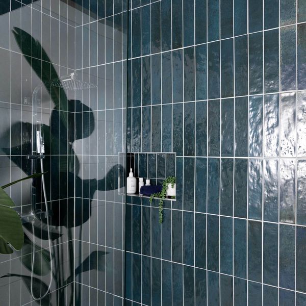 Asley Blue Gloss Porcelain Wall Tile 75X300mm