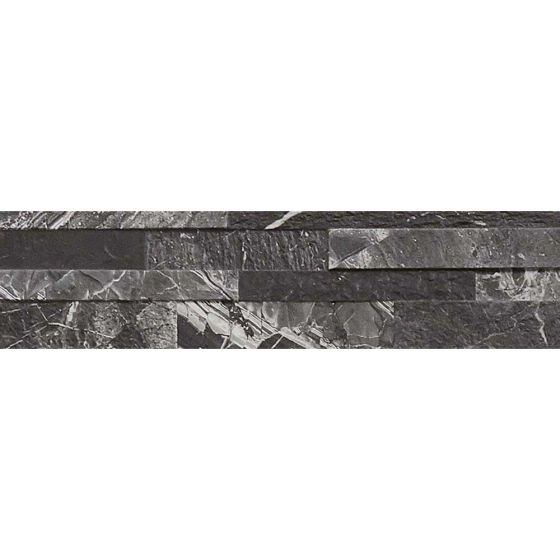 Oswalda Black Split Face Effects Porcelain Tile 150X610mm