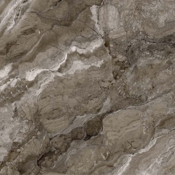 Kora Slate Grey Gloss Porcelain Wall & Floor Tile 600x600mm